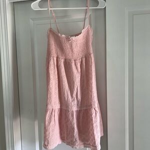 Pacsun La Hearts Blush Pink Smocked Dress